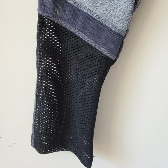 BSP mesh bottom high waist crop leggings Sz. L - Picture 4 of 5